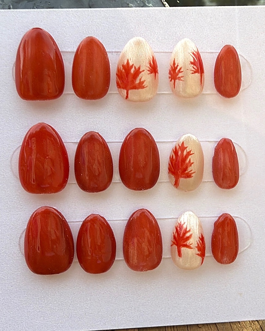 Falling Leaves Red